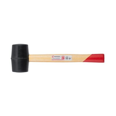 Киянка гумова INTERTOOL 360 г, 50мм, чорна гума, дерев.ручка (HT-0236)