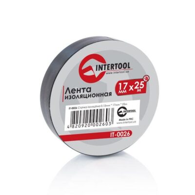 Стрічка ізоляційна INTERTOOL 25 м чорна (IT-0026)