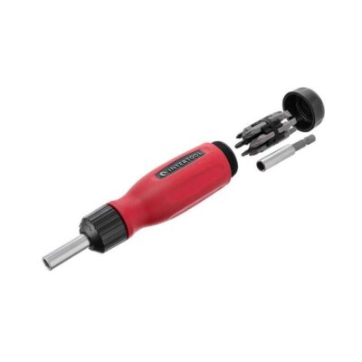 Викрутка реверсивна INTERTOOL 12 насадок (VT-1003)