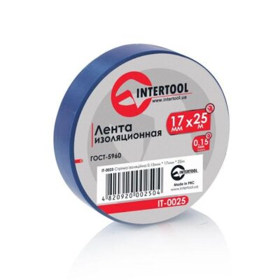Стрічка ізоляційна INTERTOOL 25 м синя (IT-0025)