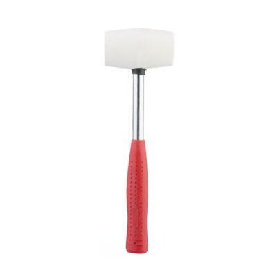 Киянка гумова INTERTOOL 680 г, 80мм, біла гума, металева ручка (HT-0235)