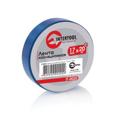 Стрічка ізоляційна INTERTOOL 20 м синя (IT-0020)