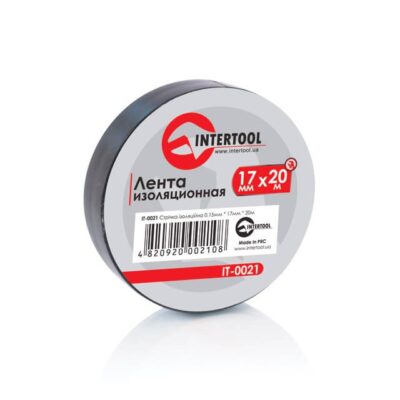 Стрічка ізоляційна INTERTOOL 20 м чорна (IT-0021)