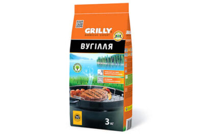 Вугілля деревне 3кг Grilly