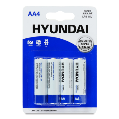 Батарейка HYUNDAI LR6 AA BL4 Alkaline (уп 48 шт)