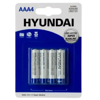 Батарейка HYUNDAI LR03 AAA BL4 Alkaline (уп 48 шт)
