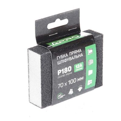 Губка шліфувальна пряма APRO Р180 (828096)