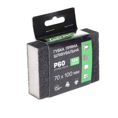 Губка шліфувальна пряма APRO Р 60 (828091)