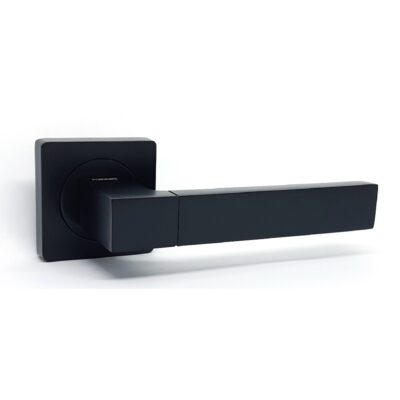 Ручка на кв. розеті KEDR HRoz-06.181 чорна Black mat (8867)